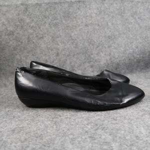 Highlights Shoes Womens 9 Slip On Loafer Low Heel Pumps Retro Vintage Black